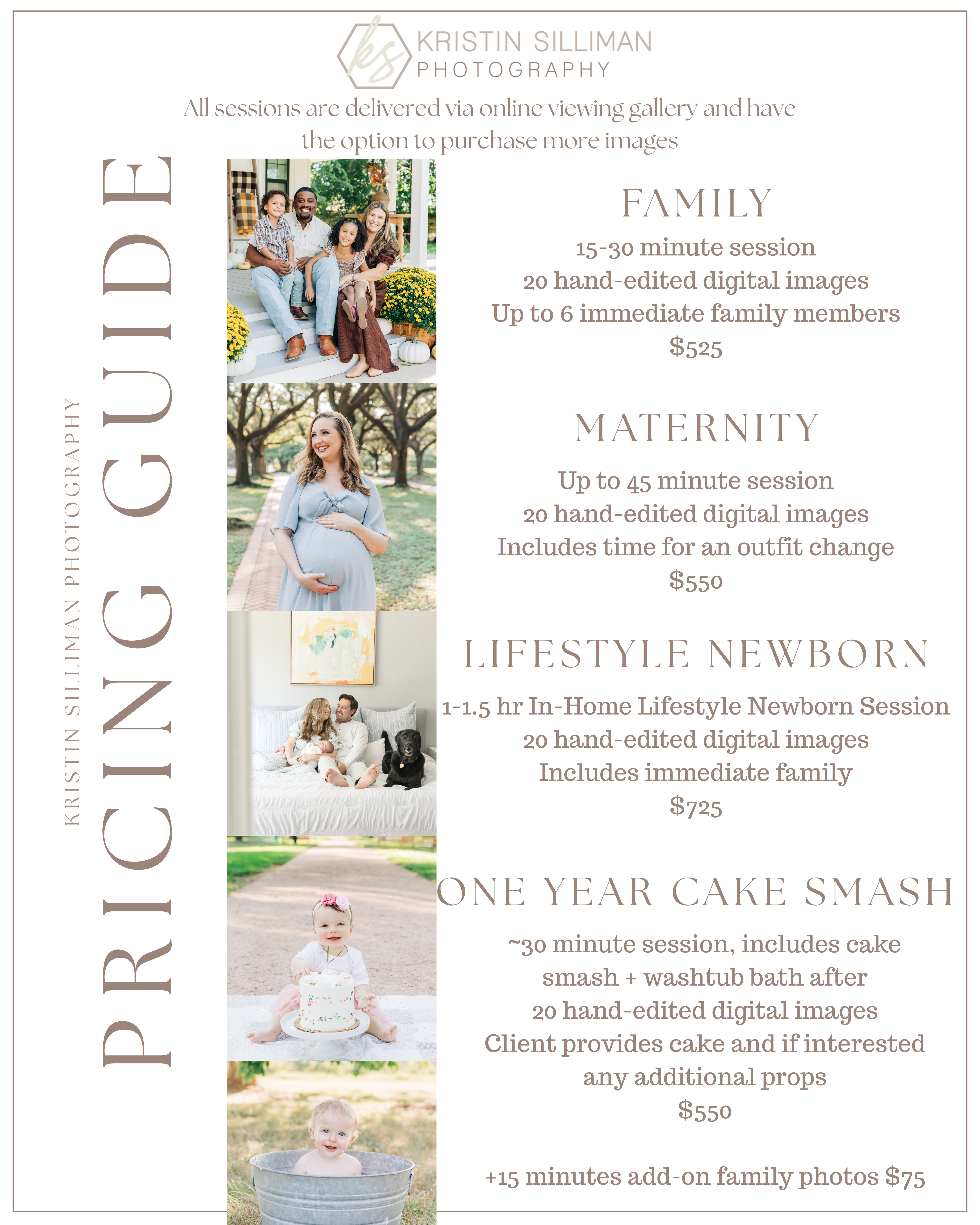 Kristin Silliman Photography: Pricing Guide &emdash; 