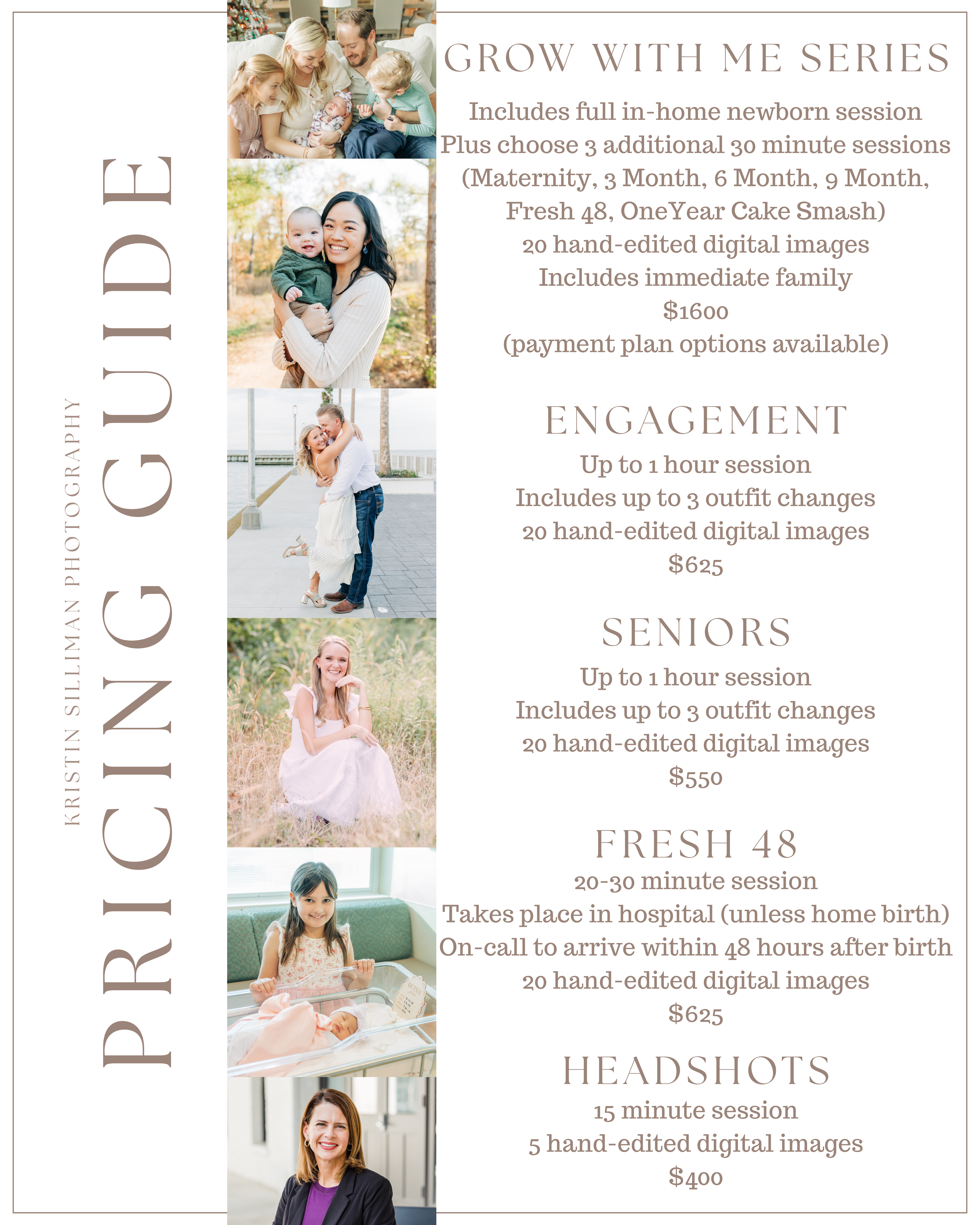 Kristin Silliman Photography: Pricing Guide &emdash; 